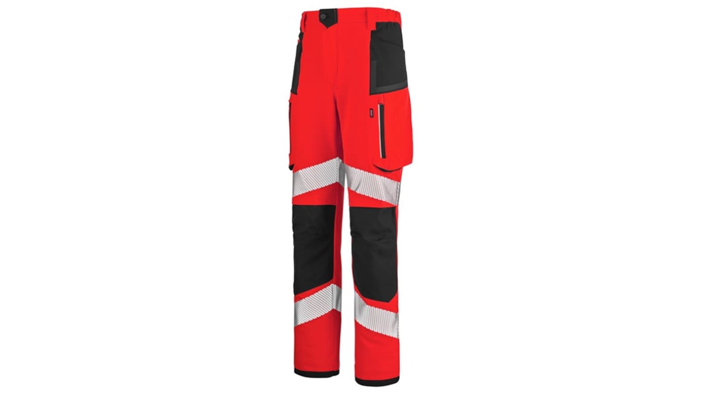 Cepovett Safety 1FLST3PI Black, Red Hi Vis Fabric Hi Vis Trousers 40in Leg Length 80cm