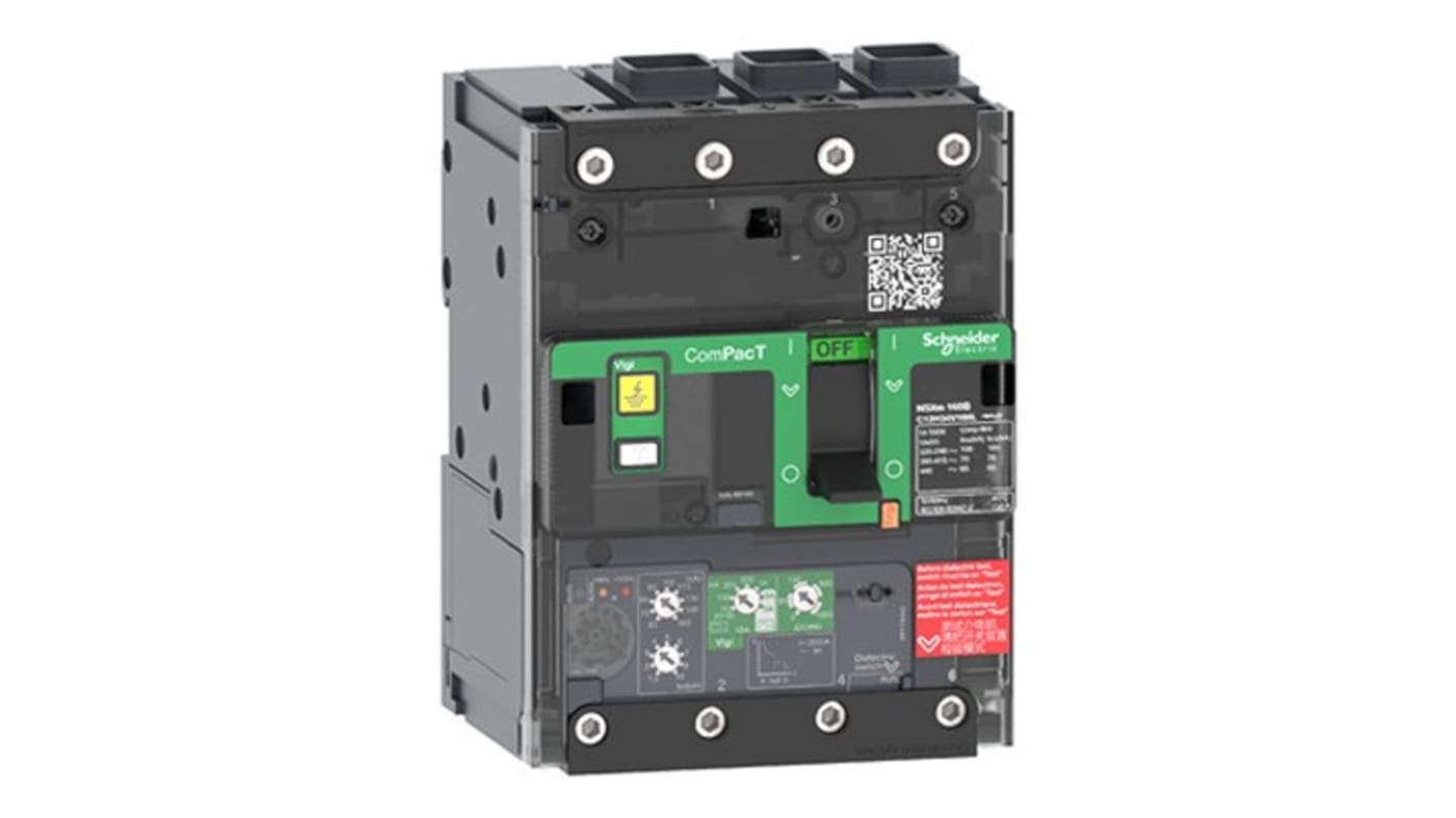 Schneider Electric ComPacT Neue Generation C11F34V, Leistungsschalter MCCB 3-polig, 50A / Abschaltvermögen 85 kA, Fest