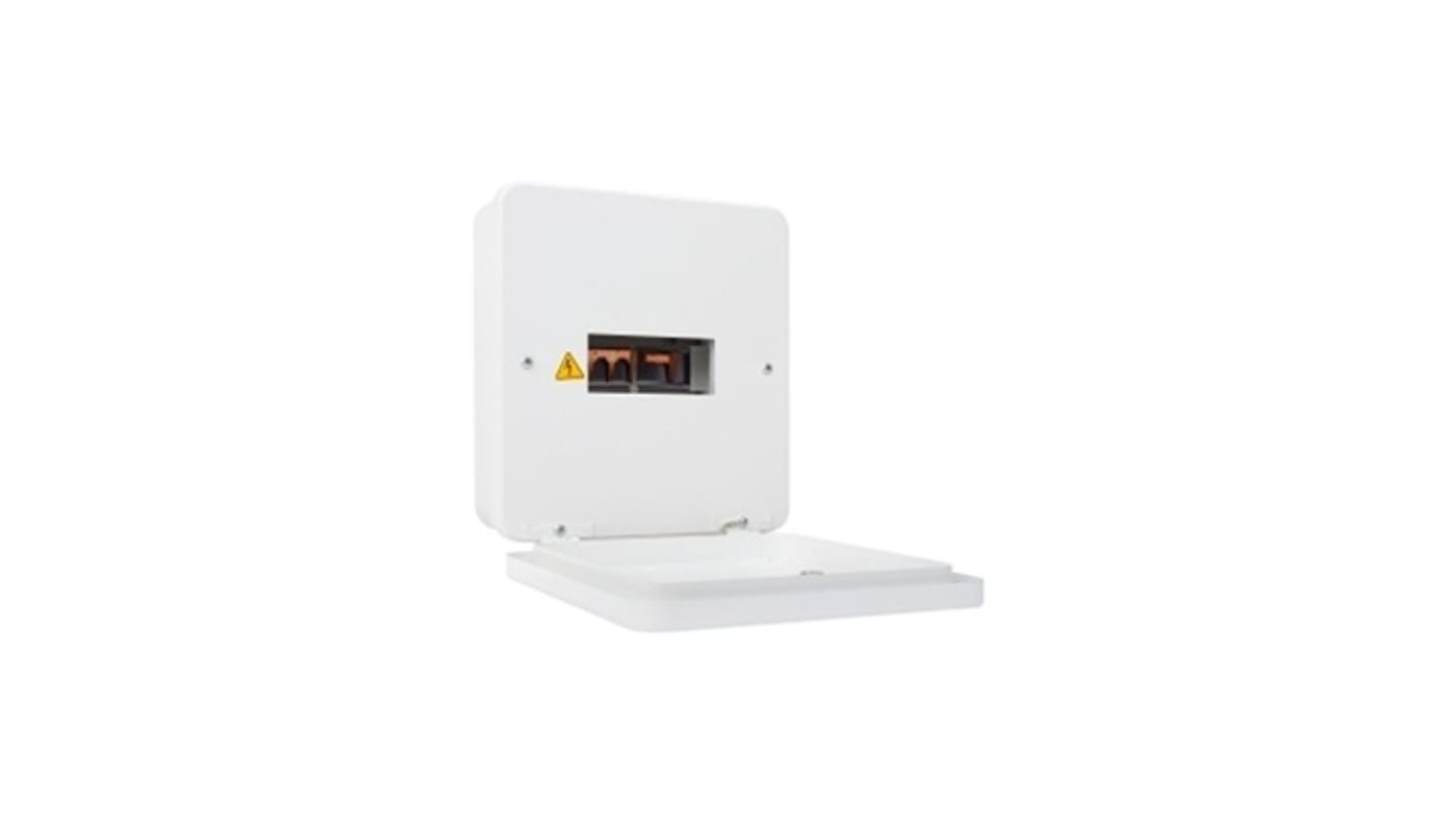 Schneider Electric 4 Way Metal Consumer Unit, 100A, IP3x (with cover), IPxx D (on top) EZ9E4