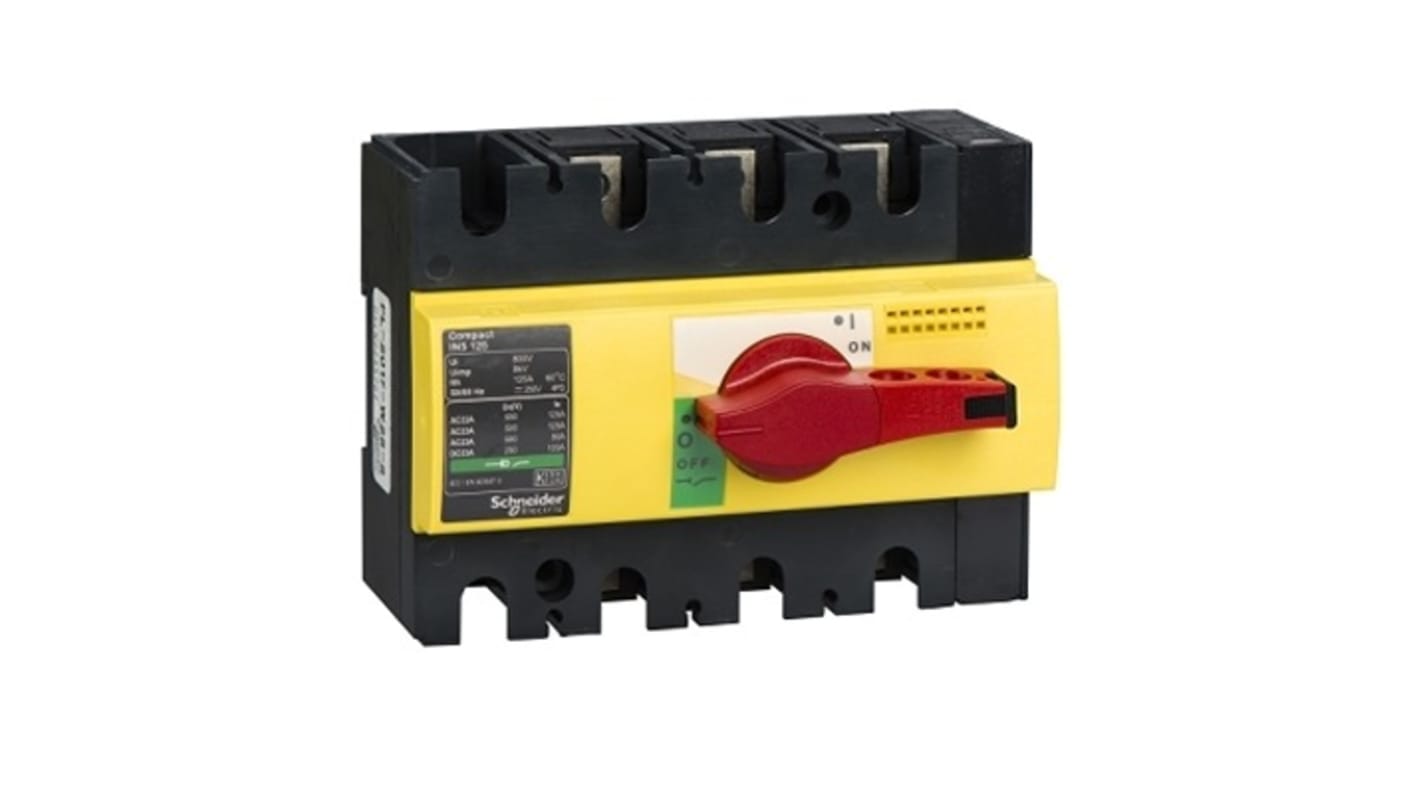 Schneider Electric Fuse Switch Disconnector, 3 Pole, 125A Max Current