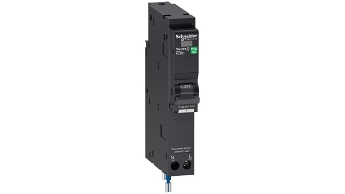 Schneider Electric QO116C10RCB RCCB, 16A, 1 Pole, Type C, 240V