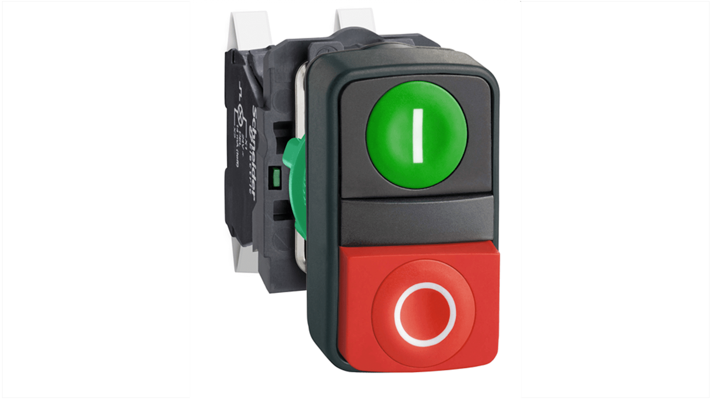 Schneider Electric XB5AL734 Series Push Button Switch, Push to Make, 300V, IP66, IP67, IP69, IP69K