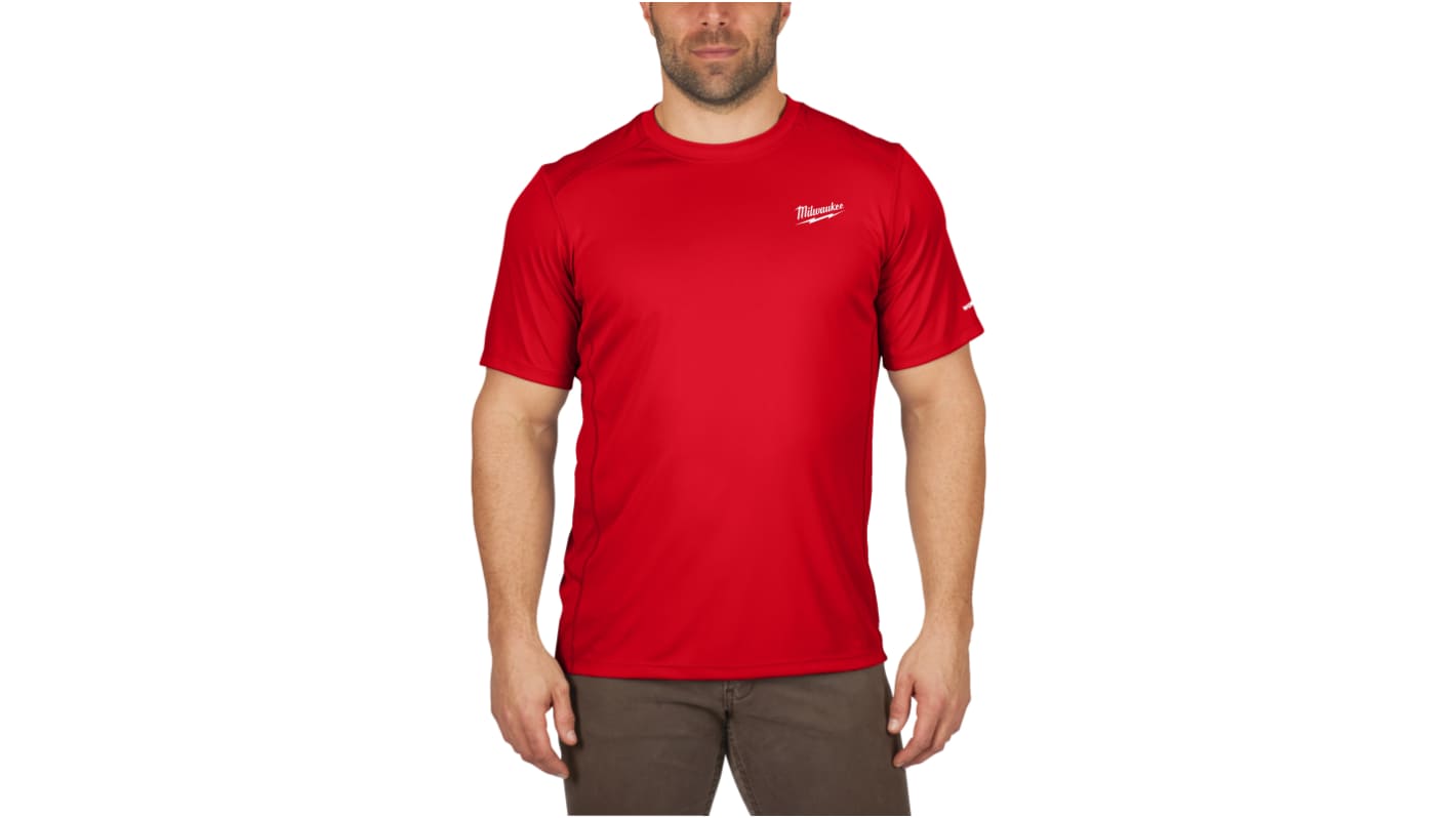 T-shirt 100% poliestere Colore rosso S S Corto