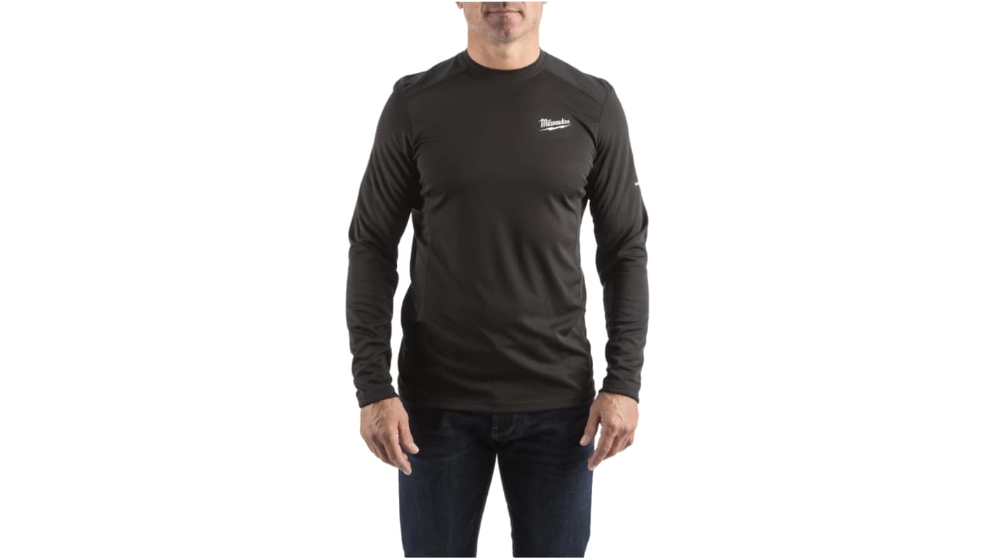 T-shirt, Czarny, 100% poliester, XL, Długi