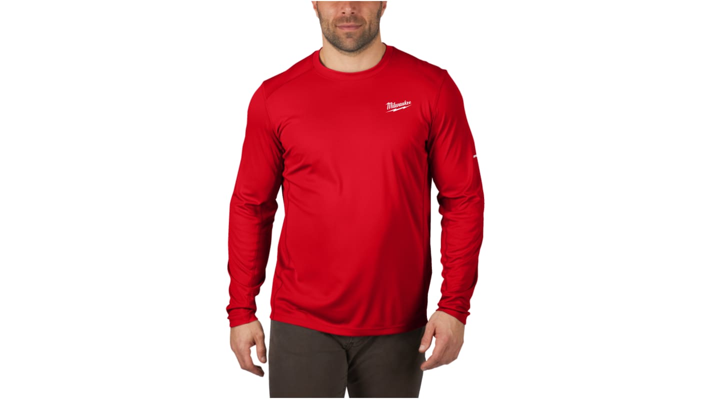 T-shirt, Czerwony, 100% poliester, XL, Długi
