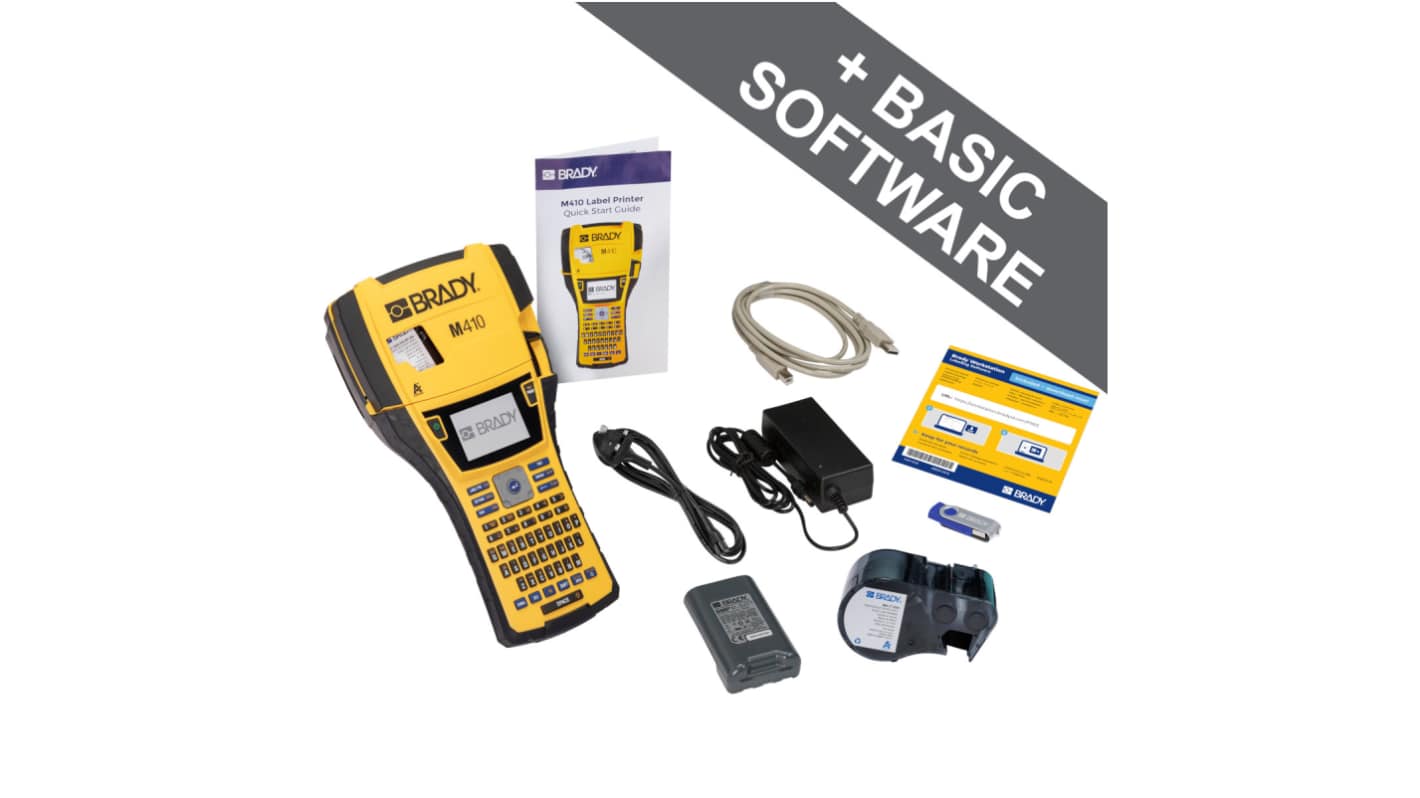 Brady M410 Label Printer UK Handheld Label Printer, 25.4mm Max Label Width