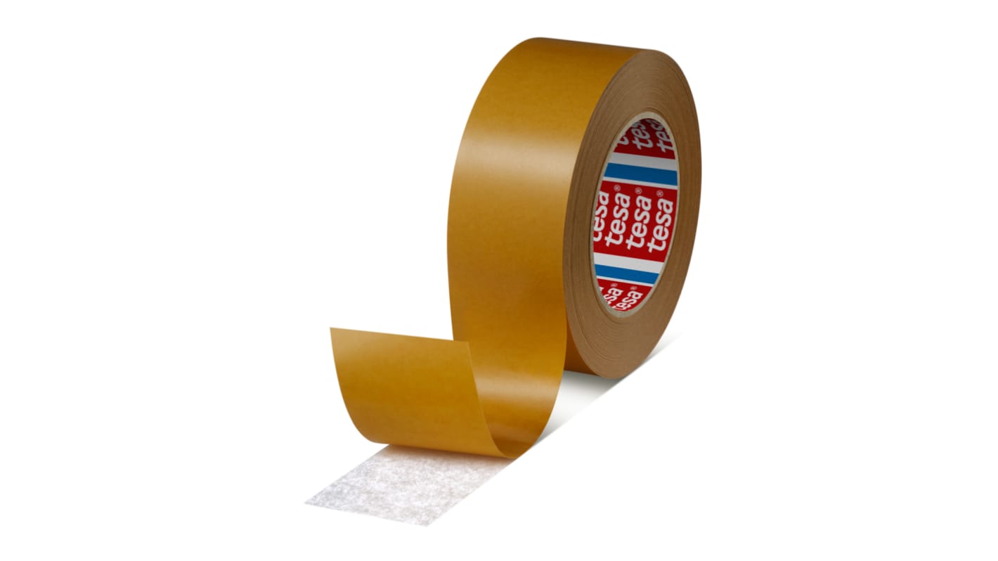 Tesa 51570-00018-00 Brown Double Sided Tape, 0.11mm Thick, 13 N/cm, Non-Woven Backing