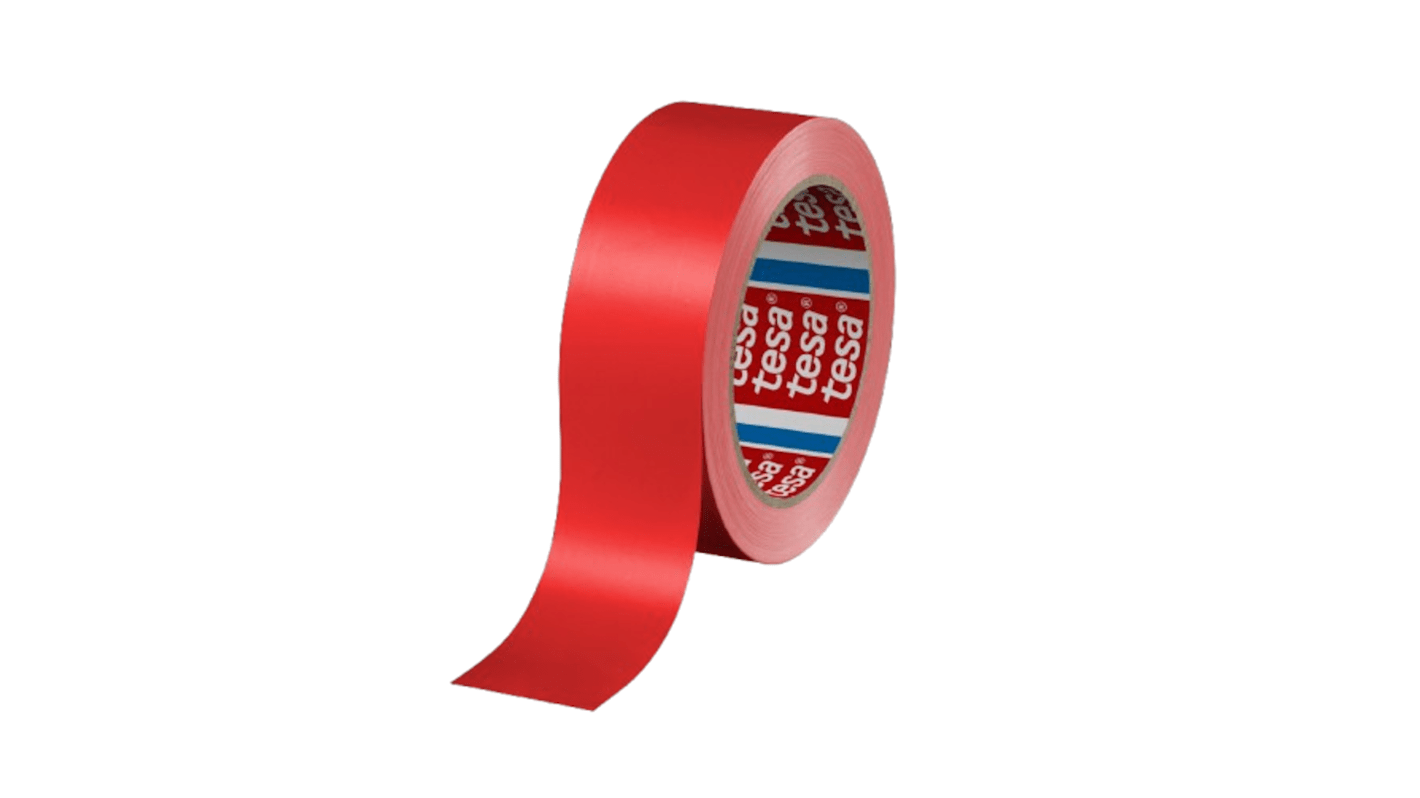 Tesa 60404-00029-00 Paketband, PVC-Folie, Rot, Stärke 0.067mm