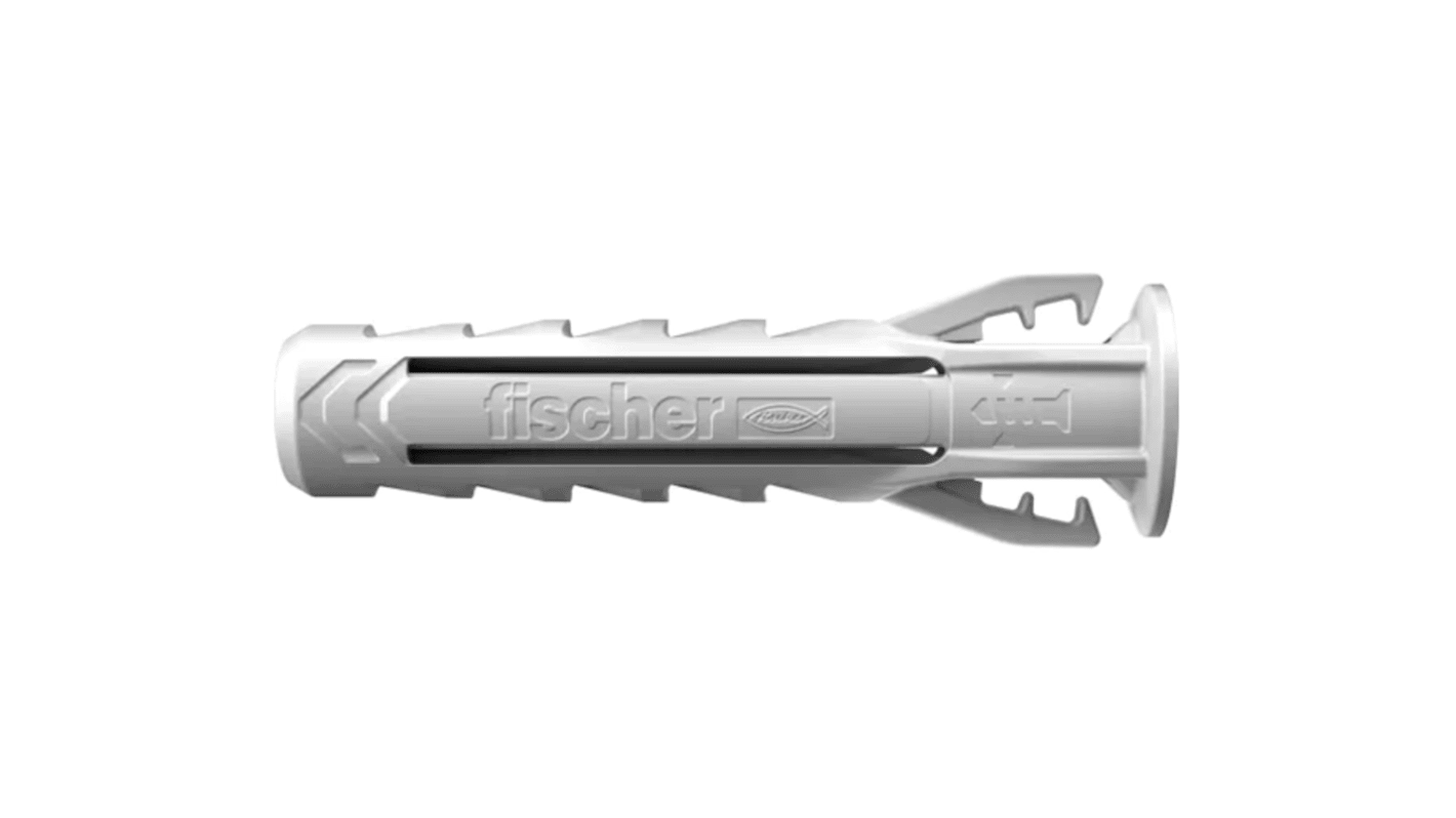 Fischer Fixings Grey Nylon Wall Plug, 30mm Length, 6mm Fixing Hole Diameter