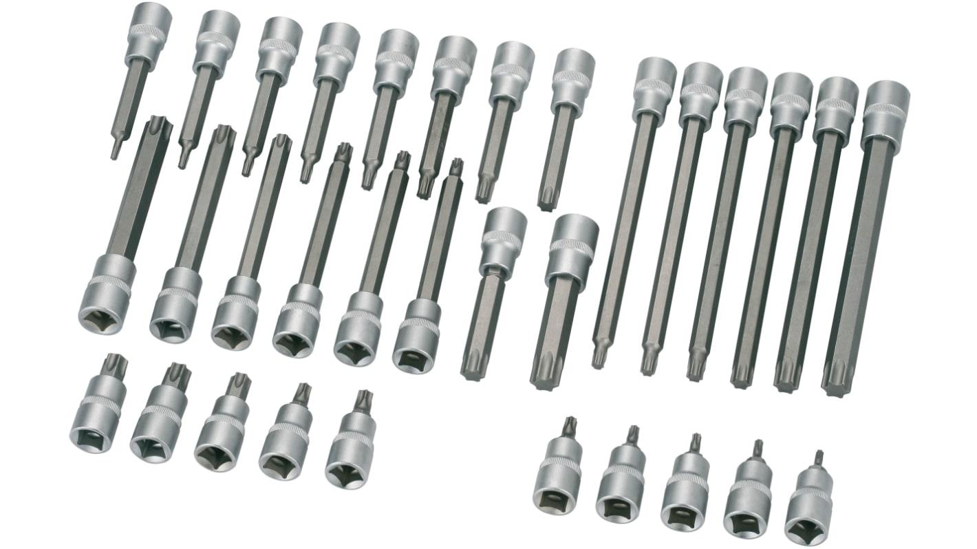 SAM Torx Screwdriver Bit, 1/2 in Tip, 1/2 in Drive, XZN Drive, 100 mm Overall