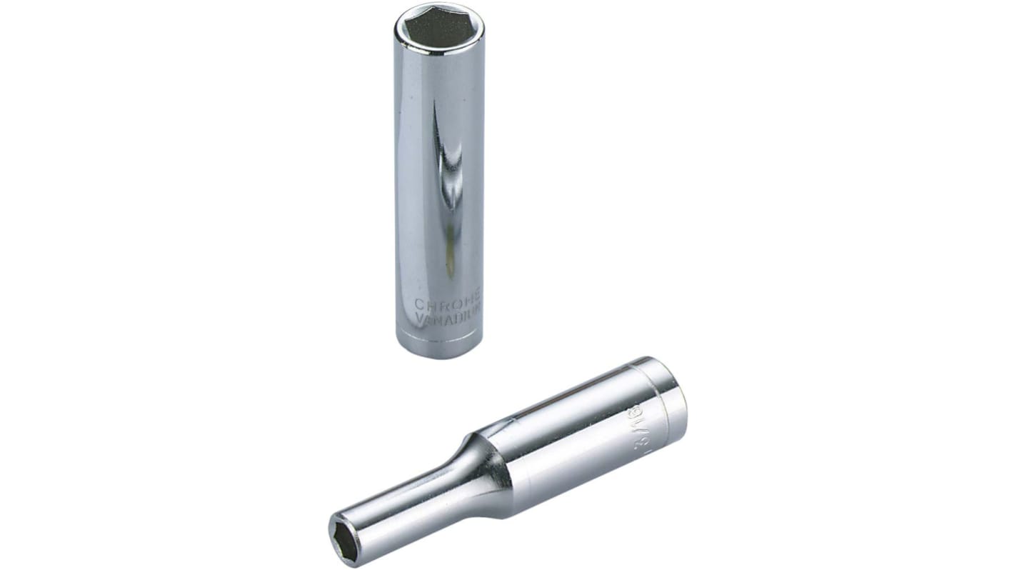SAM 1/4 in Drive 1/4in Hexagon, Hex Bit, 12mm, 50 mm Overall Length