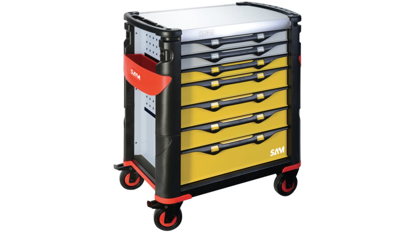 SAM 7 Drawer Stainless Steel Wheeled Drawer