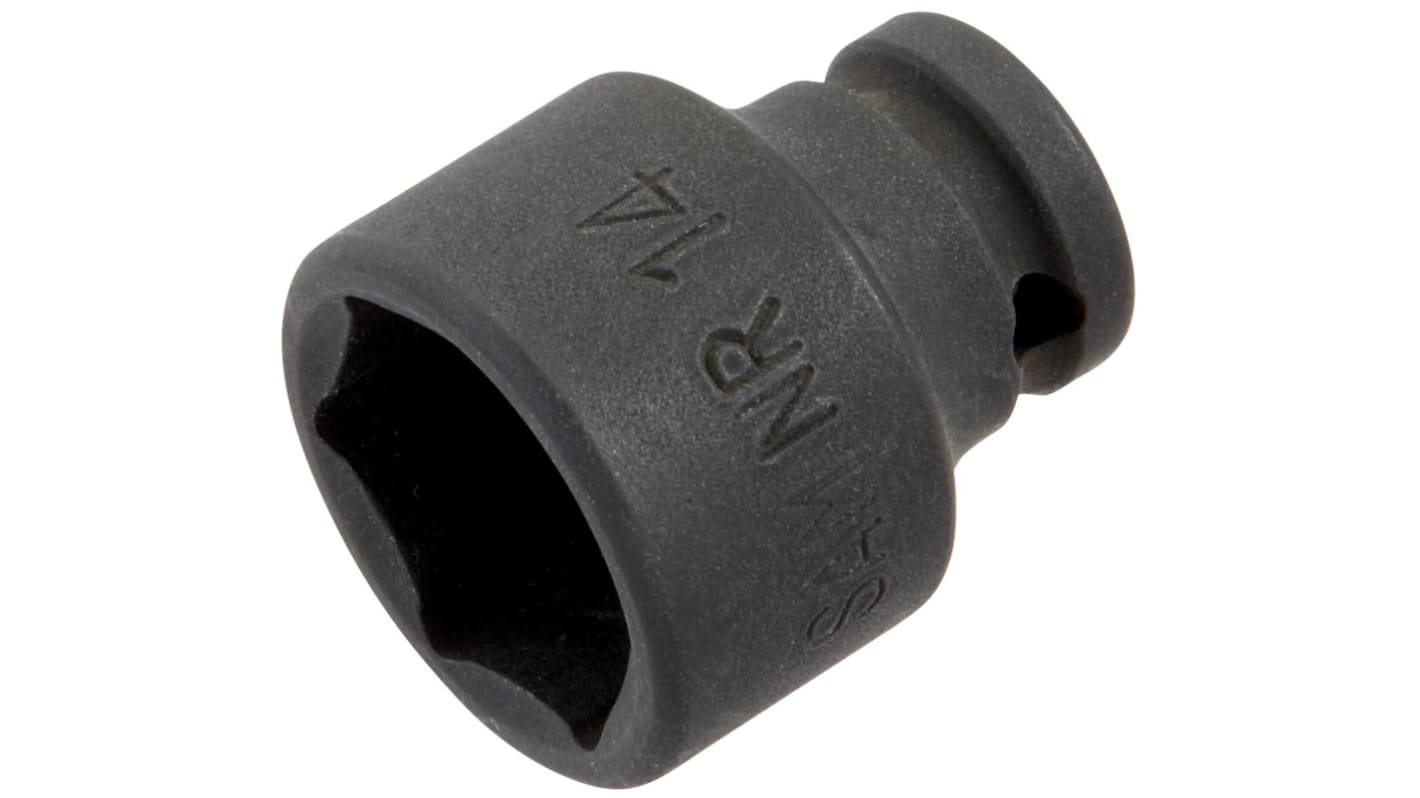 SAM 14mm, 1/4 in Drive Impact Socket, 23 mm length