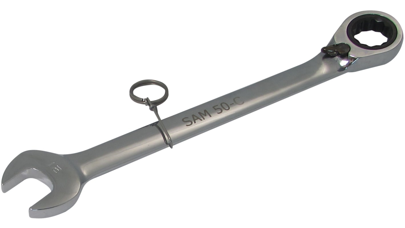 Uniwersalny klucz zapadkowy Klucz płasko-oczkowy z grzechotką SAM długość 236,6 mm