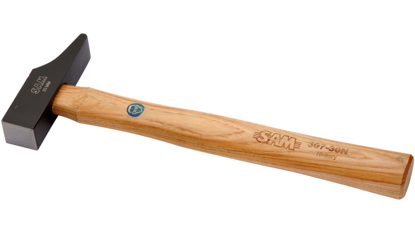 SAM Steel Joiners Hammer with Hickory Wood Handle, 160g
