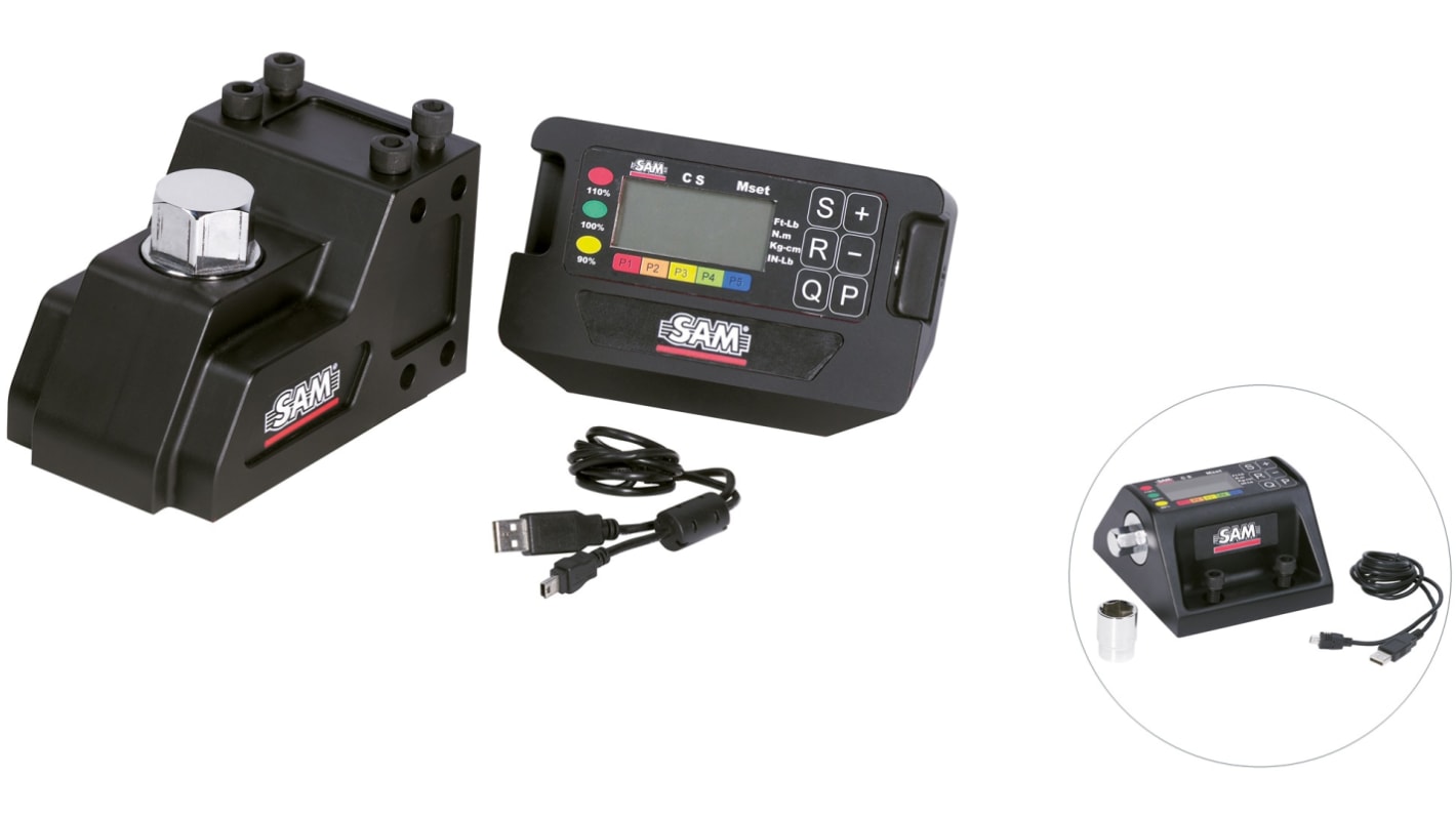 SAM Digital Torque Tester, 20 → 400Nm, 22mm Drive, ±1 % Accuracy, 0.01Nm Increment