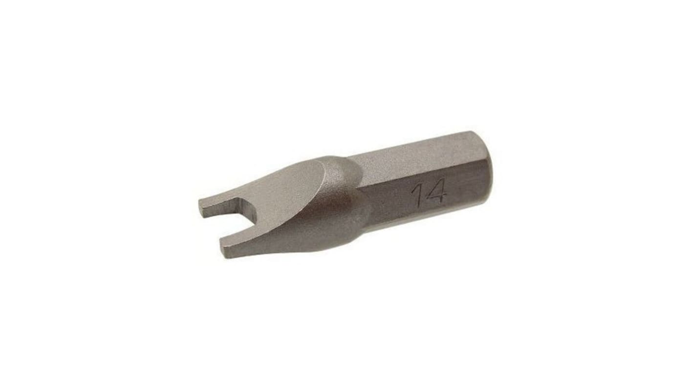 SAM Spanner Screwdriver Bit, 1/4 in Tip, 1/4 Drive, Square Drive, 25 mm Overall