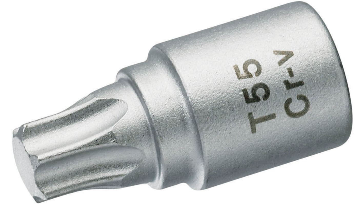 SAM Torx Screwdriver Bit, 3/8 in Tip, 3/8 Drive, Square Drive