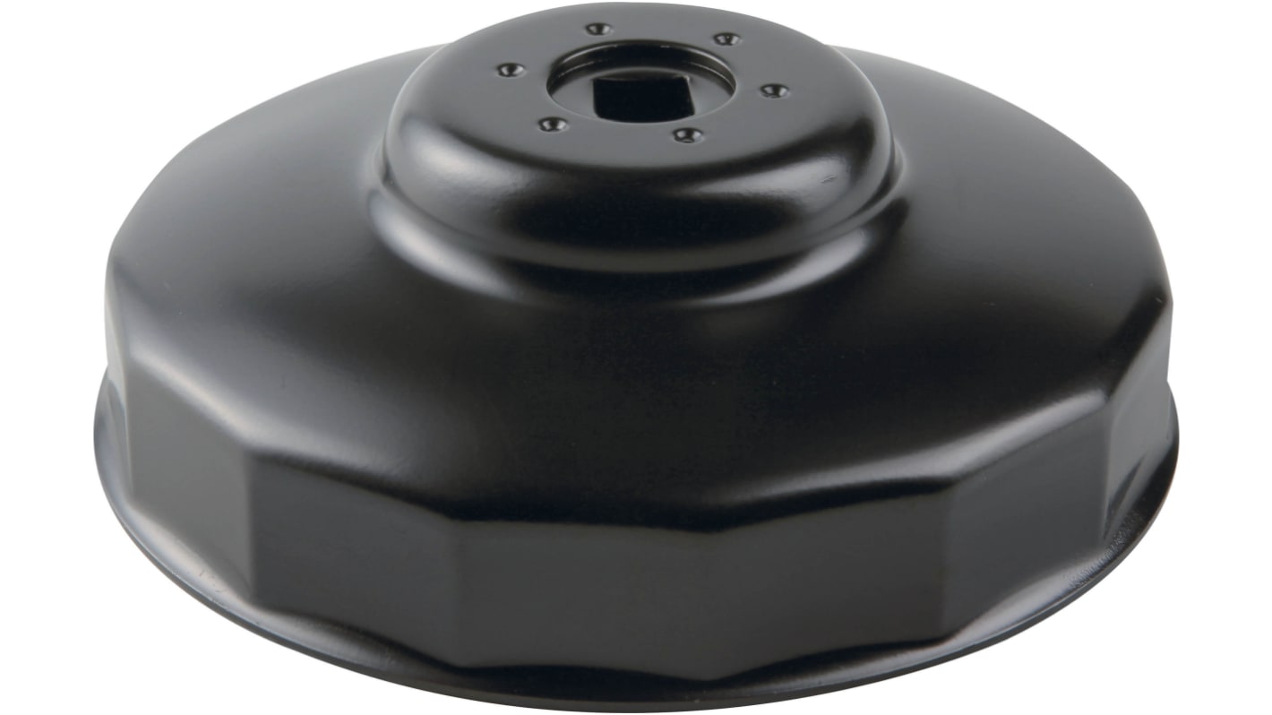 SAM 3955 Series Square Oil Filter Cap, 86 mm, 3/8in Insert, Burnished Finish
