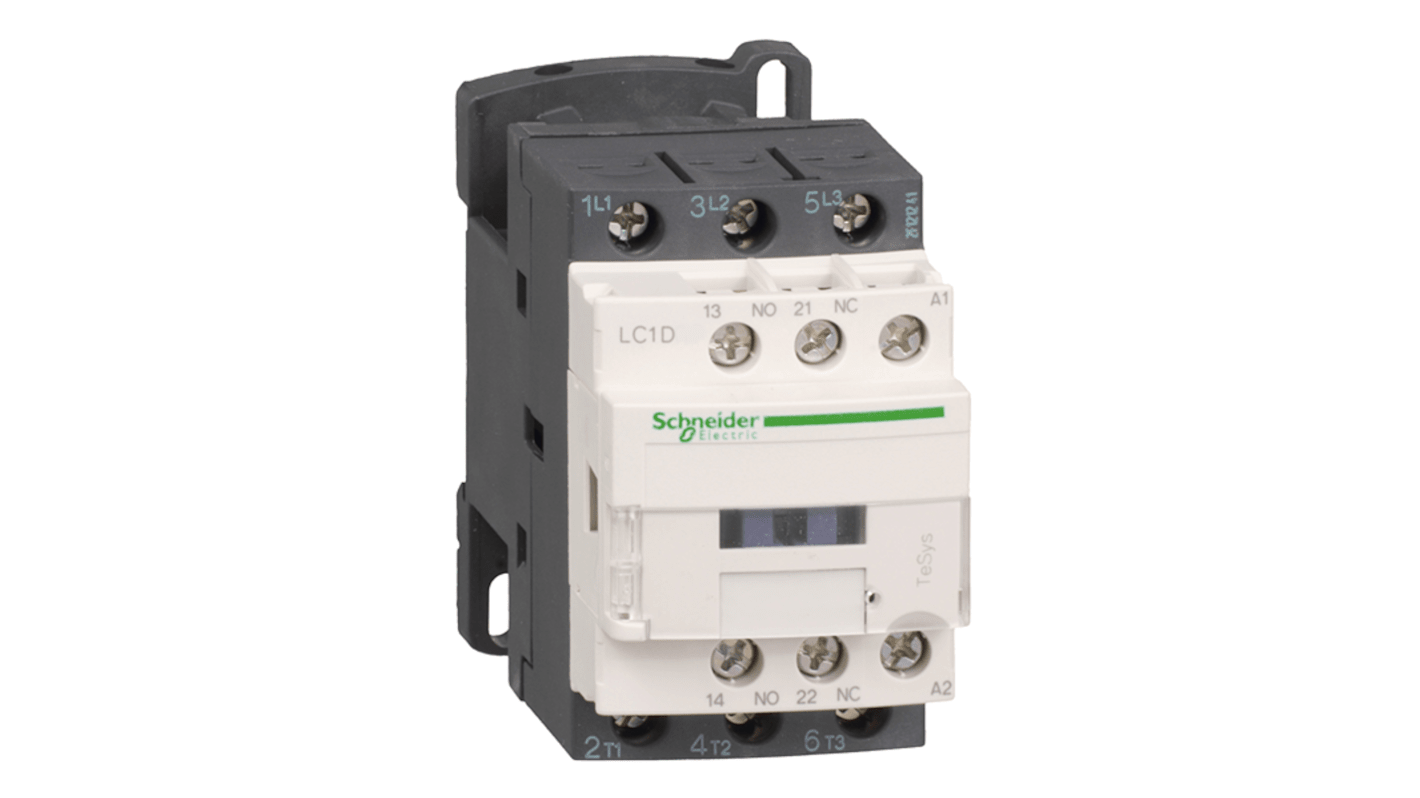 Schneider Electric TeSys D LC1D Contactor, 230 V ac Coil, 3-Pole, 18 A, 10 kW, 3NO, 690 V ac