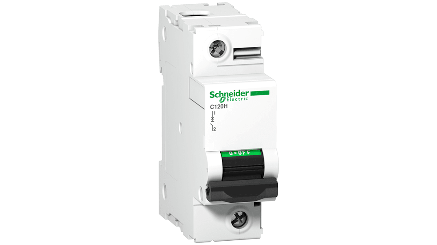 Schneider Electric Acti9 A9N1 MCB, 1P, 125A Curve D, 230-400V AC, 144V DC, 4.5 kA Breaking Capacity