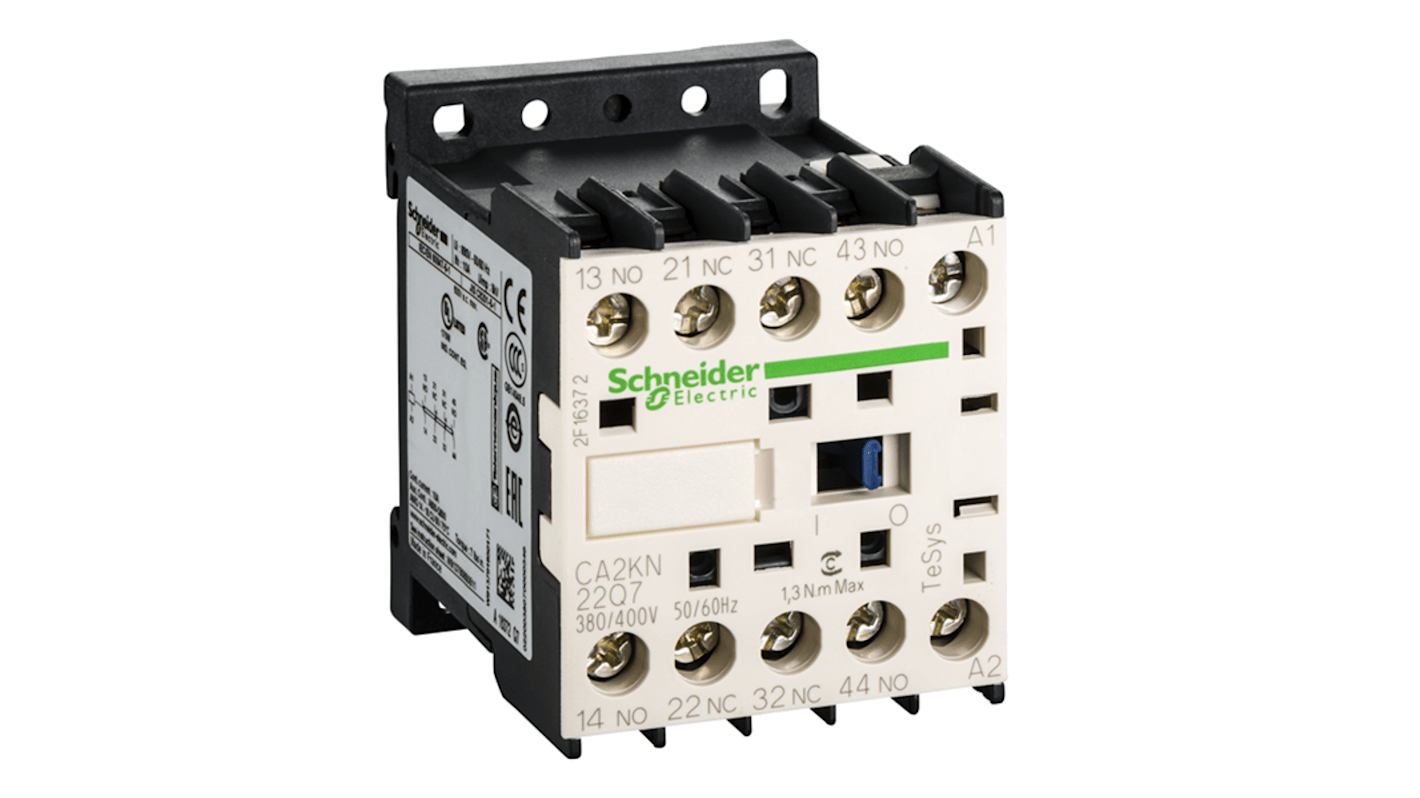 Schneider Electric TeSys K CA2K Control Relay, 380-400 V ac Coil, 4-Pole, 2NO + 2NC, 690 V