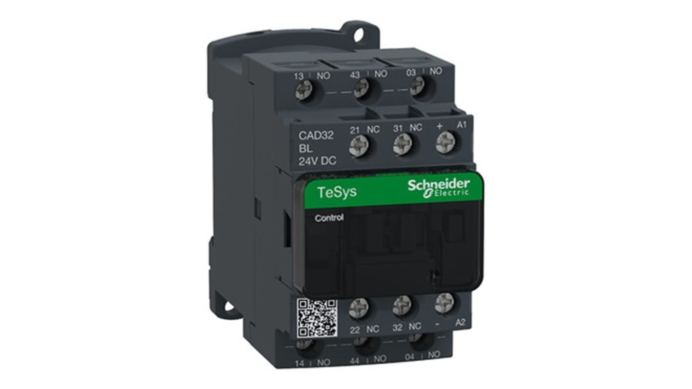 Schneider Electric TeSys D CAD Control Relay, 220 V dc Coil, 5-Pole, 3NO + 2NC, 690 V ac