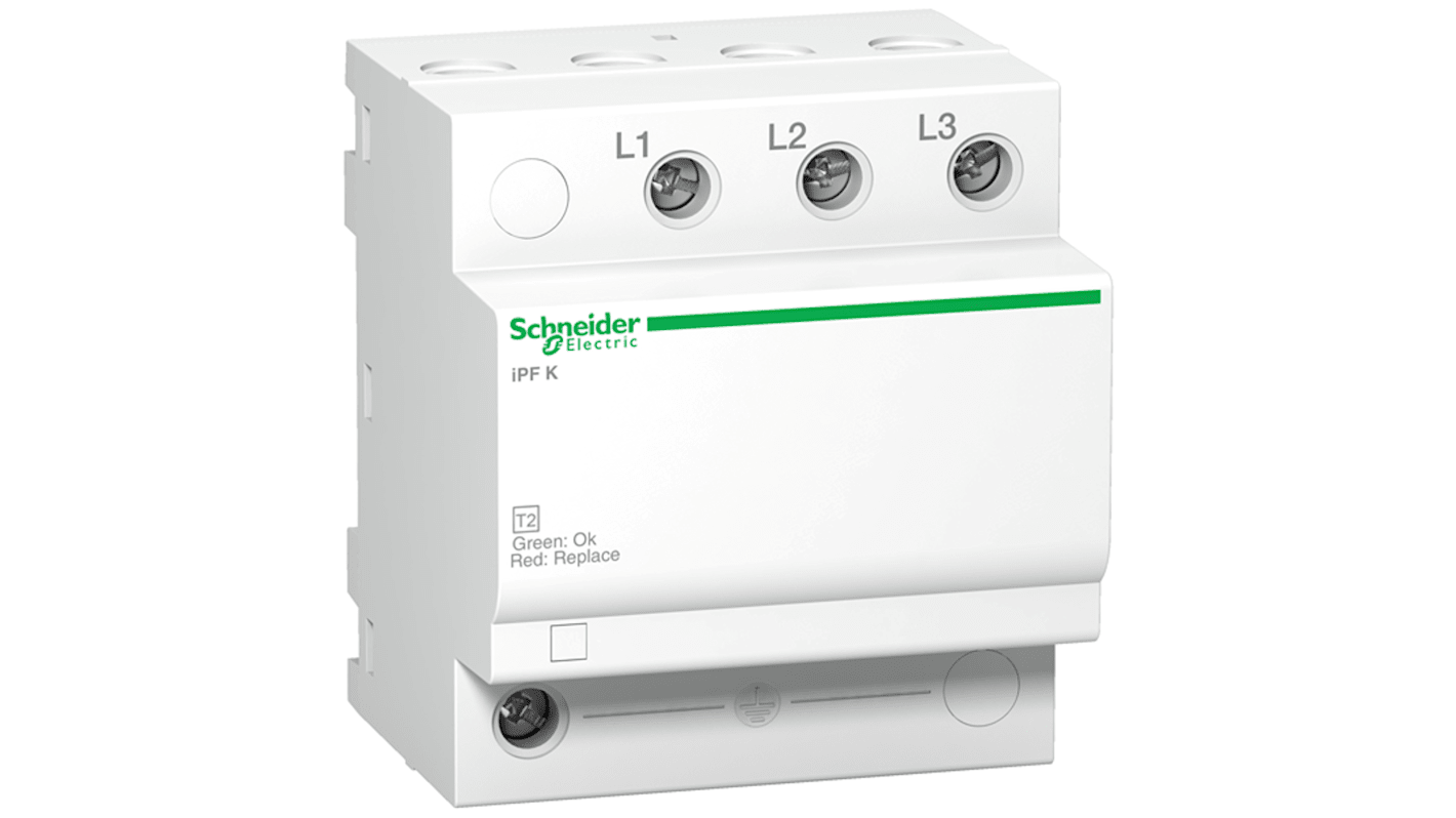 Schneider Electric, Acti9 Surge Arrester 400 V ac Maximum Voltage Rating 40kA Maximum Surge Current Surge Arrester