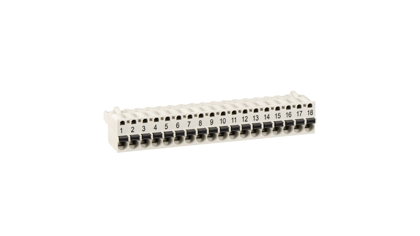 Schneider Electric 170XTS Series Terminal Block, Spring Terminal Termination