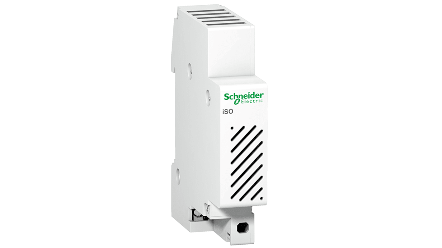 Schneider Electric Acti9 Series Clip-On Electronic bell, 8 → 12 V ac, 80dB at 1 m, IP20, IP40, Single-Tone