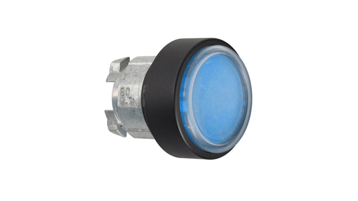 Schneider Electric Harmony XB4 Series Blue Spring Return Push Button Head, 22mm Cutout, IP66, IP67, IP69, IP69K