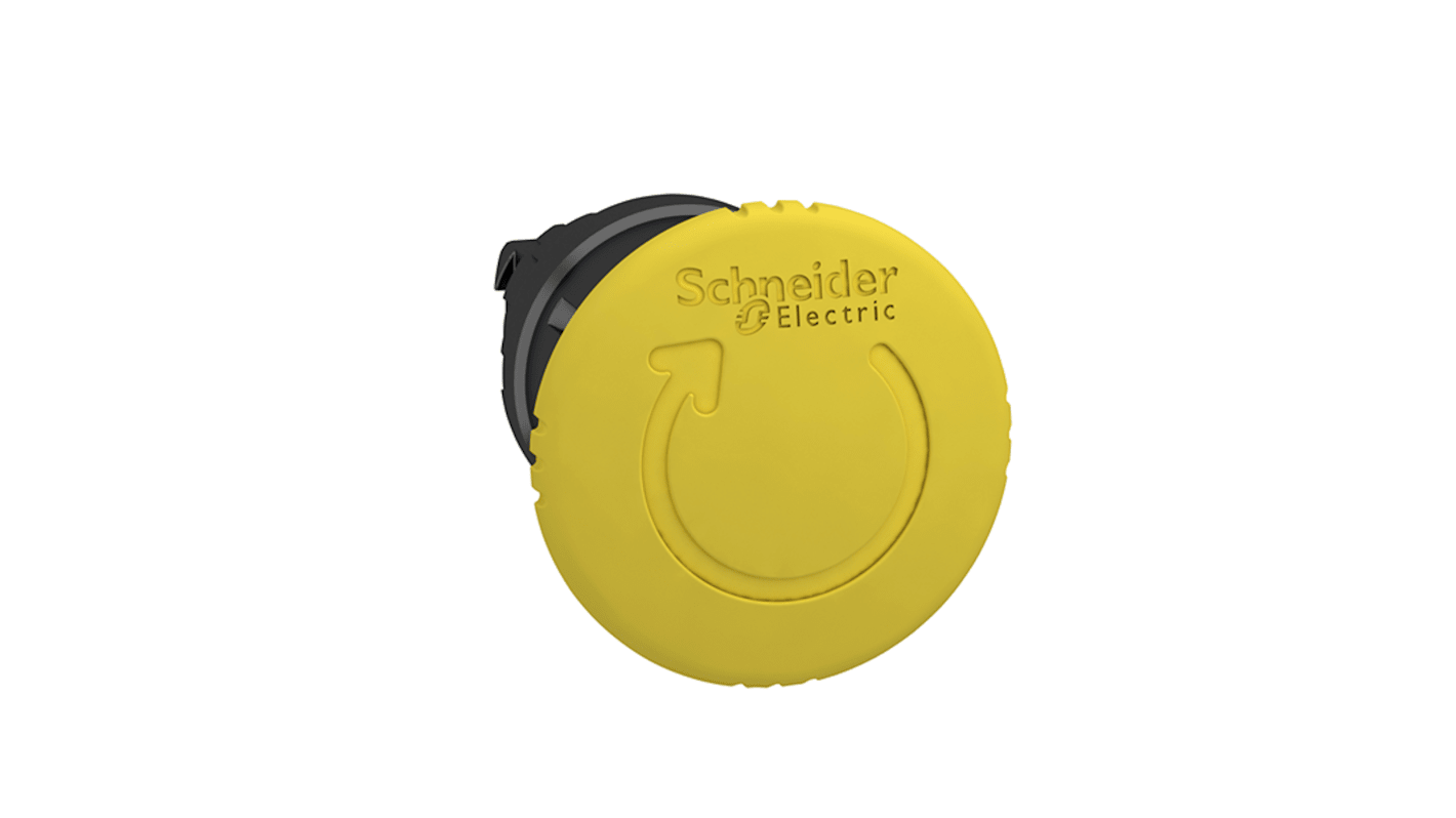 Schneider Electric Harmony XB4 Series Yellow Latching Push Button Head, 22mm Cutout, IP66, IP67, IP69, IP69K