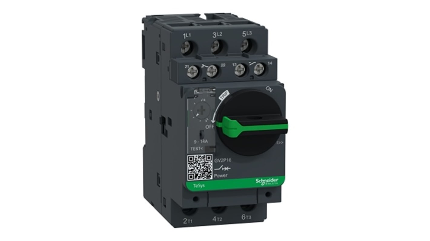 Interruttore automatico del motore Schneider Electric, 690 V ca, 14 A TeSys Deka