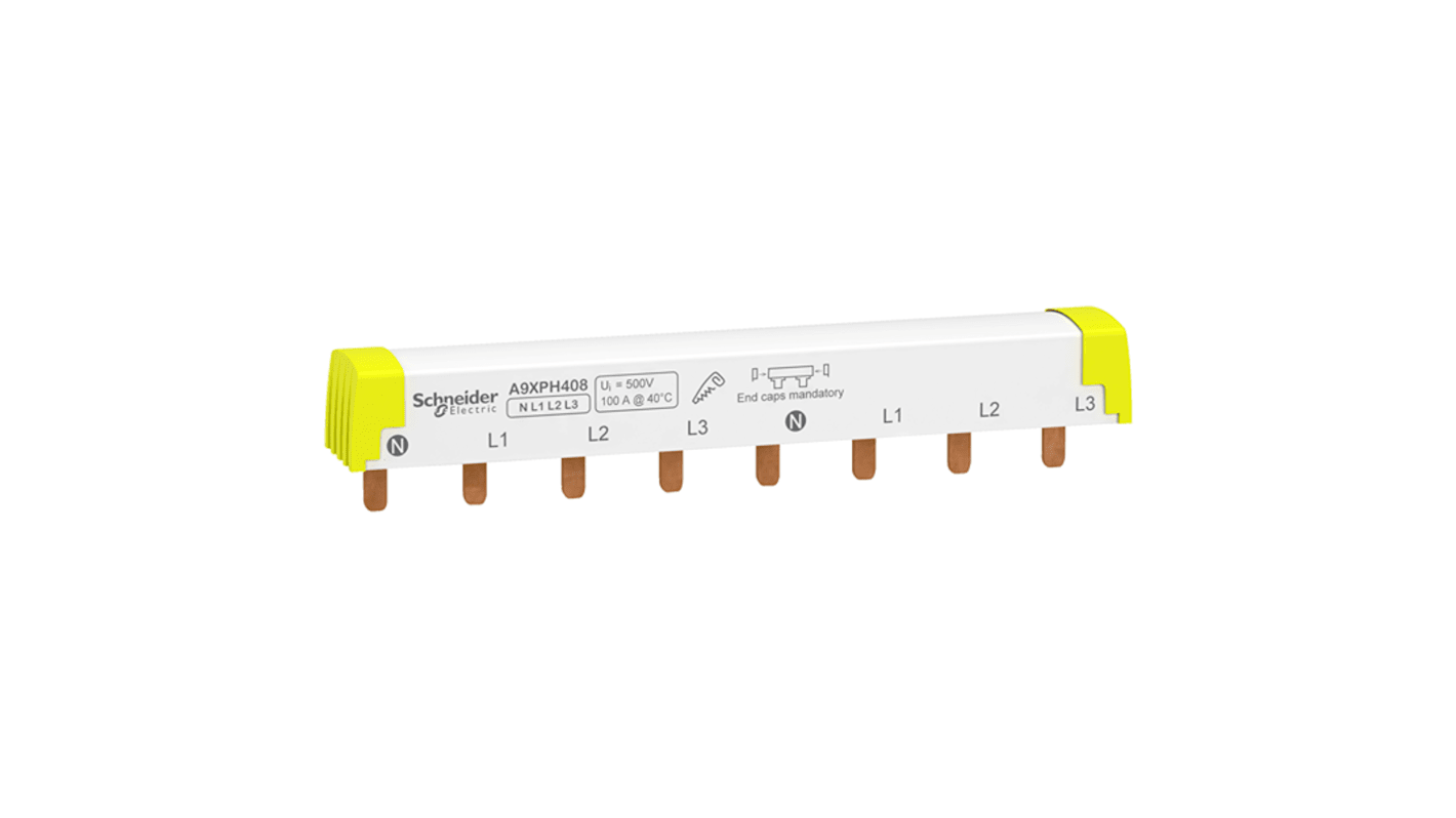 Schneider Electric Acti9 3 Phase Busbar, 415V ac, 18mm Pitch