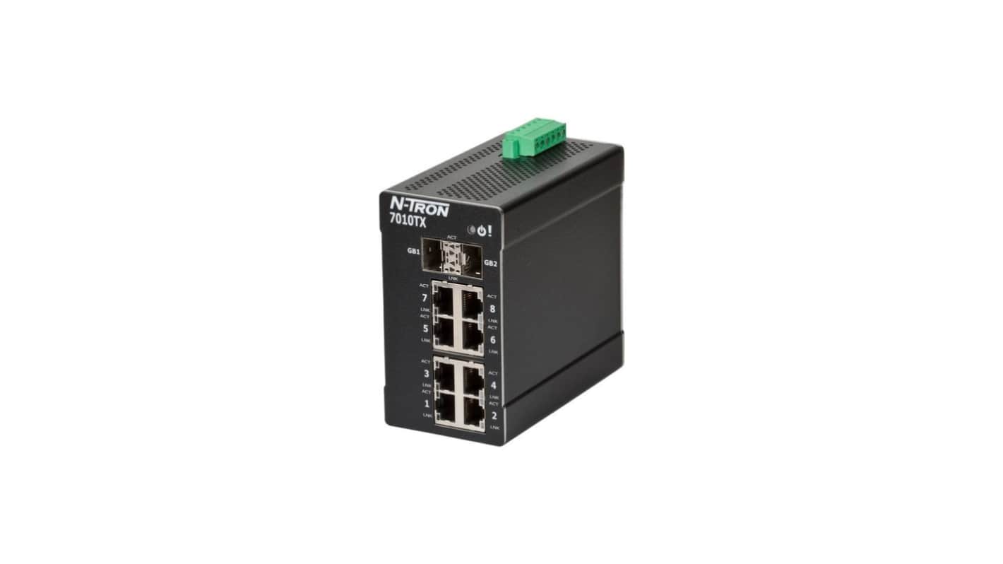 Red Lion TX Series DIN Rail Mount Ethernet Switch, 16 RJ45 Ports, 10/100Mbit/s Transmission, 10 → 30V dc