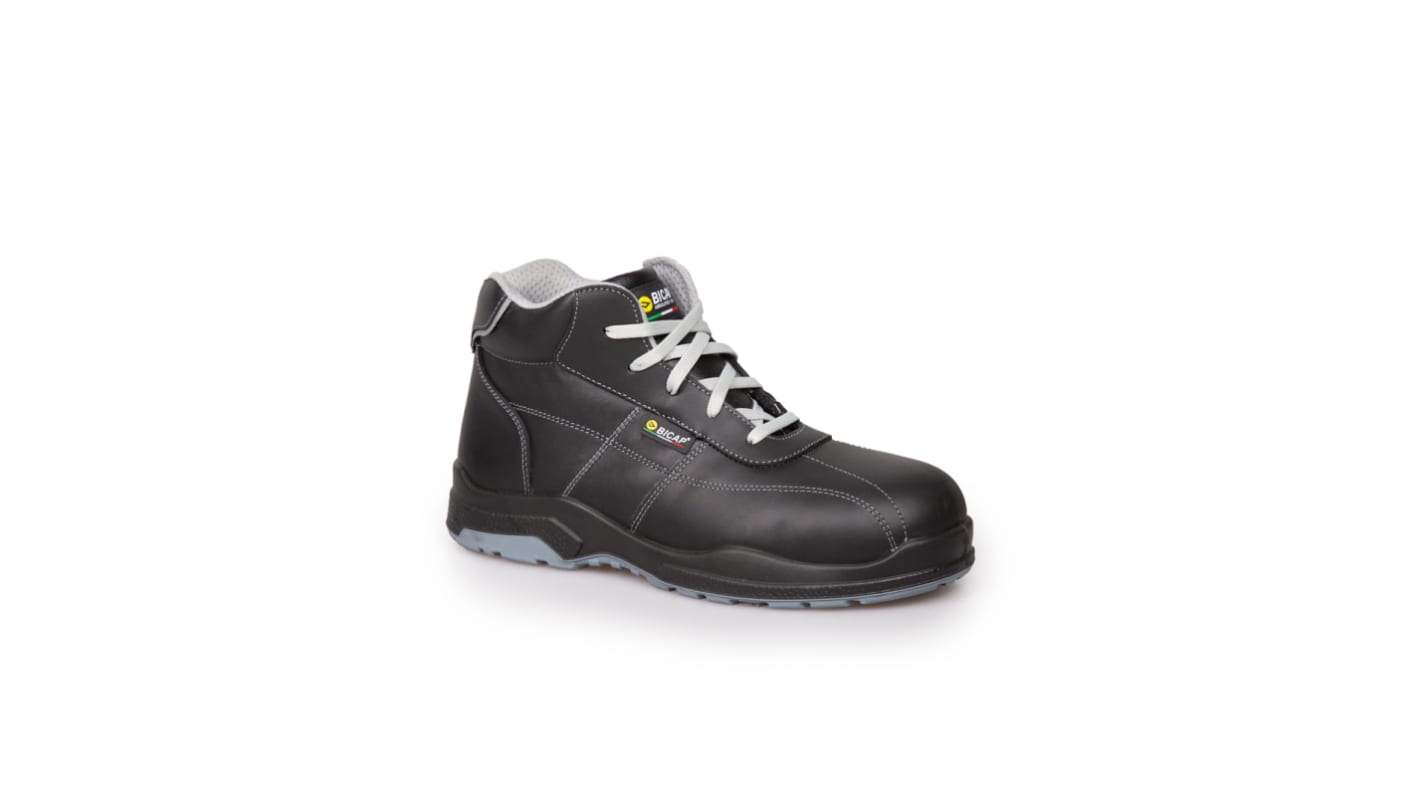 Bicap H 60532 Black ESD Safe Composite Toe Capped Unisex Safety Boot, UK 7, EU 42