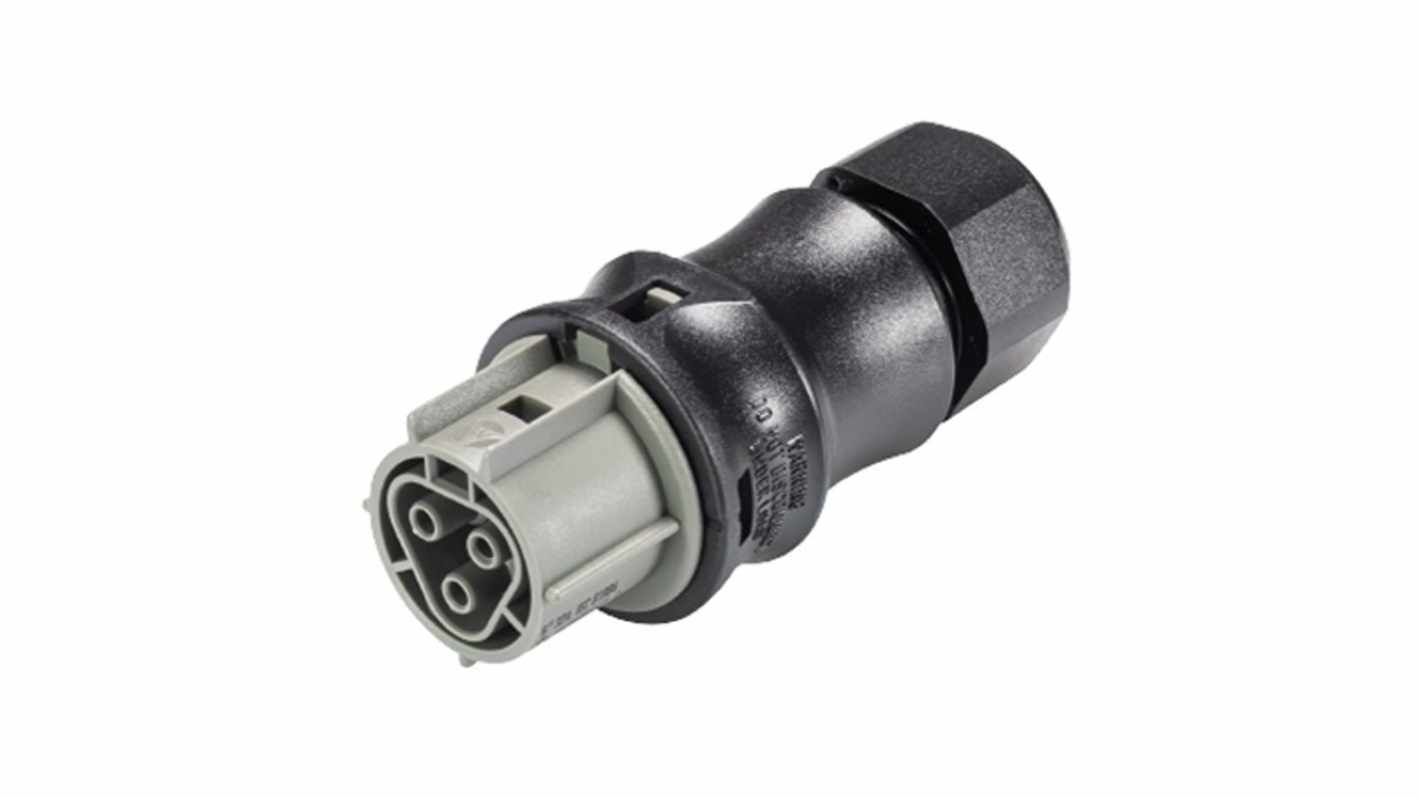 Wieland RST CLASSIC Series Connector, 3-Pole, Female, 3-Way, Push-In, 25A, IP66, IP68