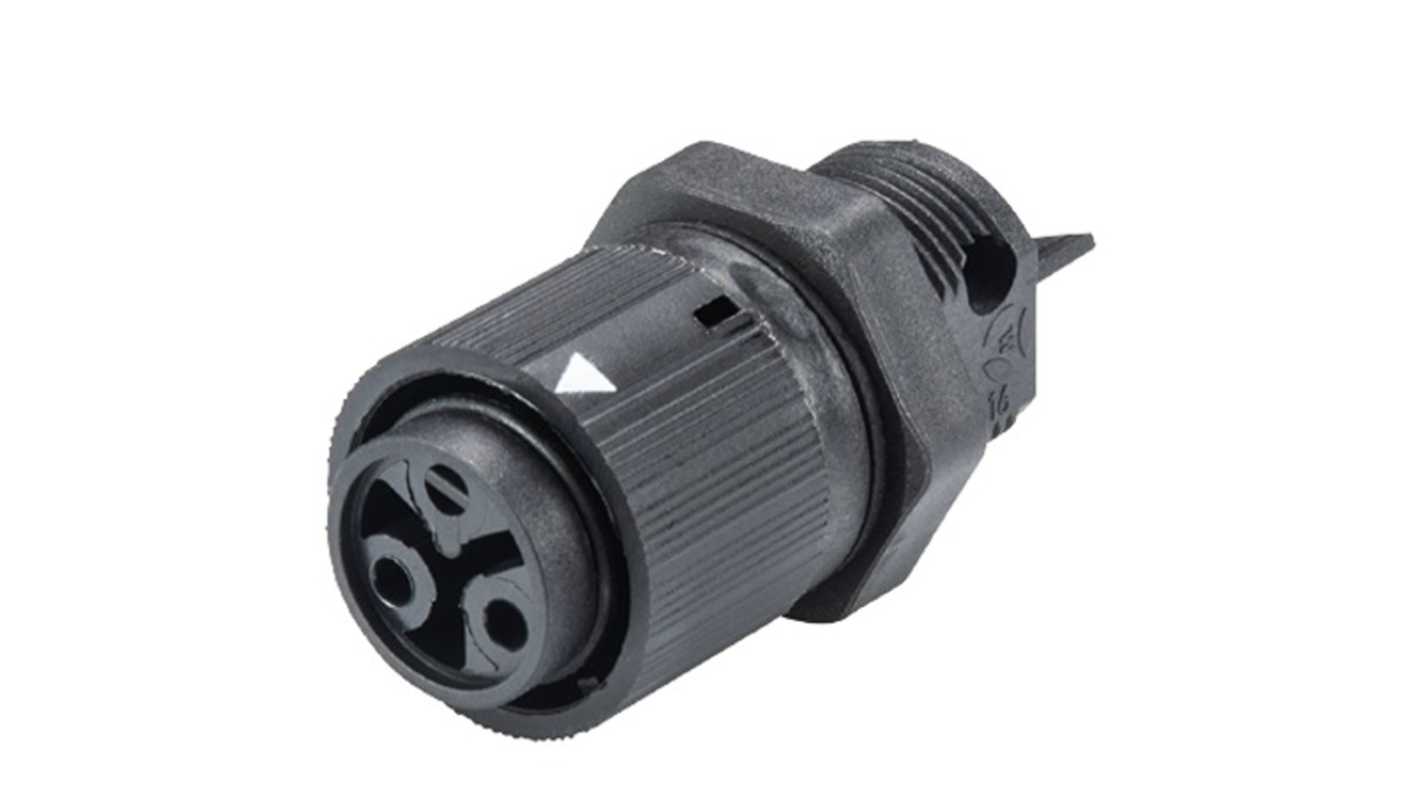 Wieland RST MINI Series Connector, 2-Pole, Female, 2-Way, Push-In, 16A, IP66, IP68, IP69