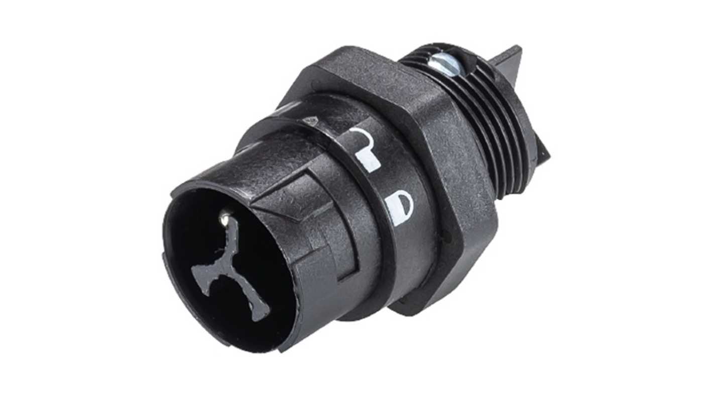 Wieland RST MINI Series Connector, 2-Pole, Male, 2-Way, Push-In, 16A, IP66, IP68, IP69
