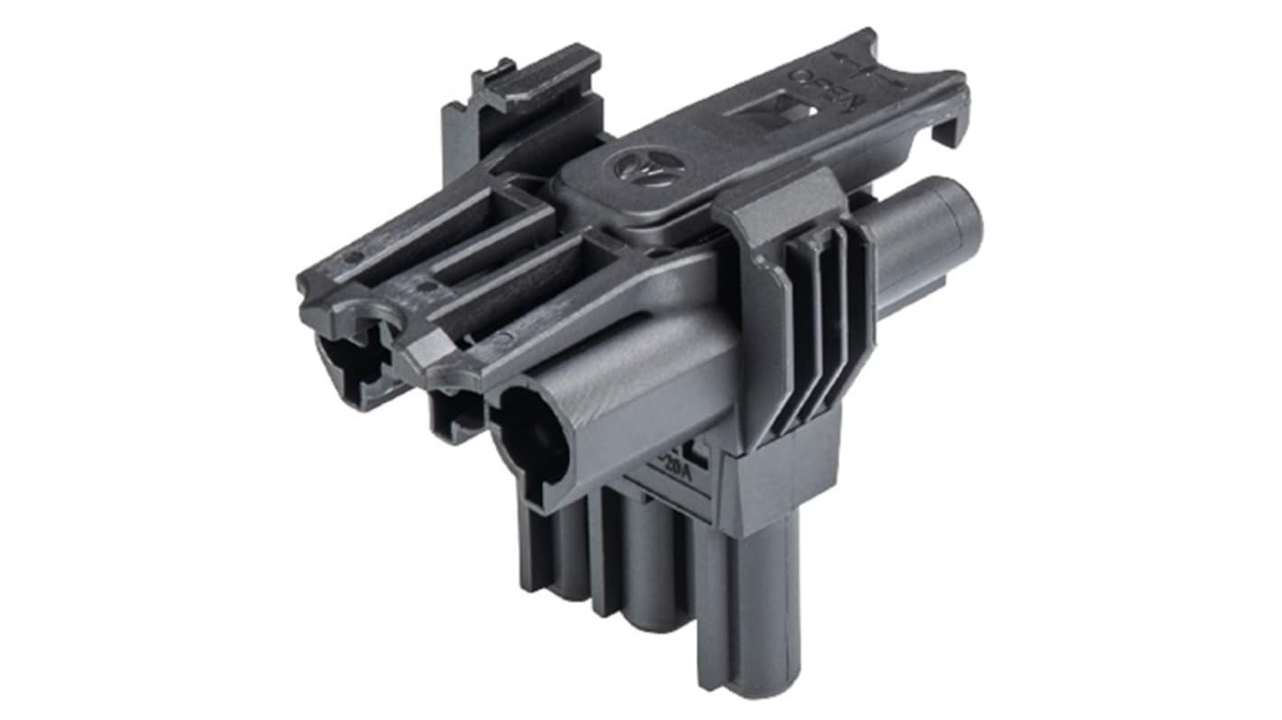 Wieland Gesis CLASSIC Series T-distributor, 3-Pole, 3-Way, Push-In, 20A, IP40
