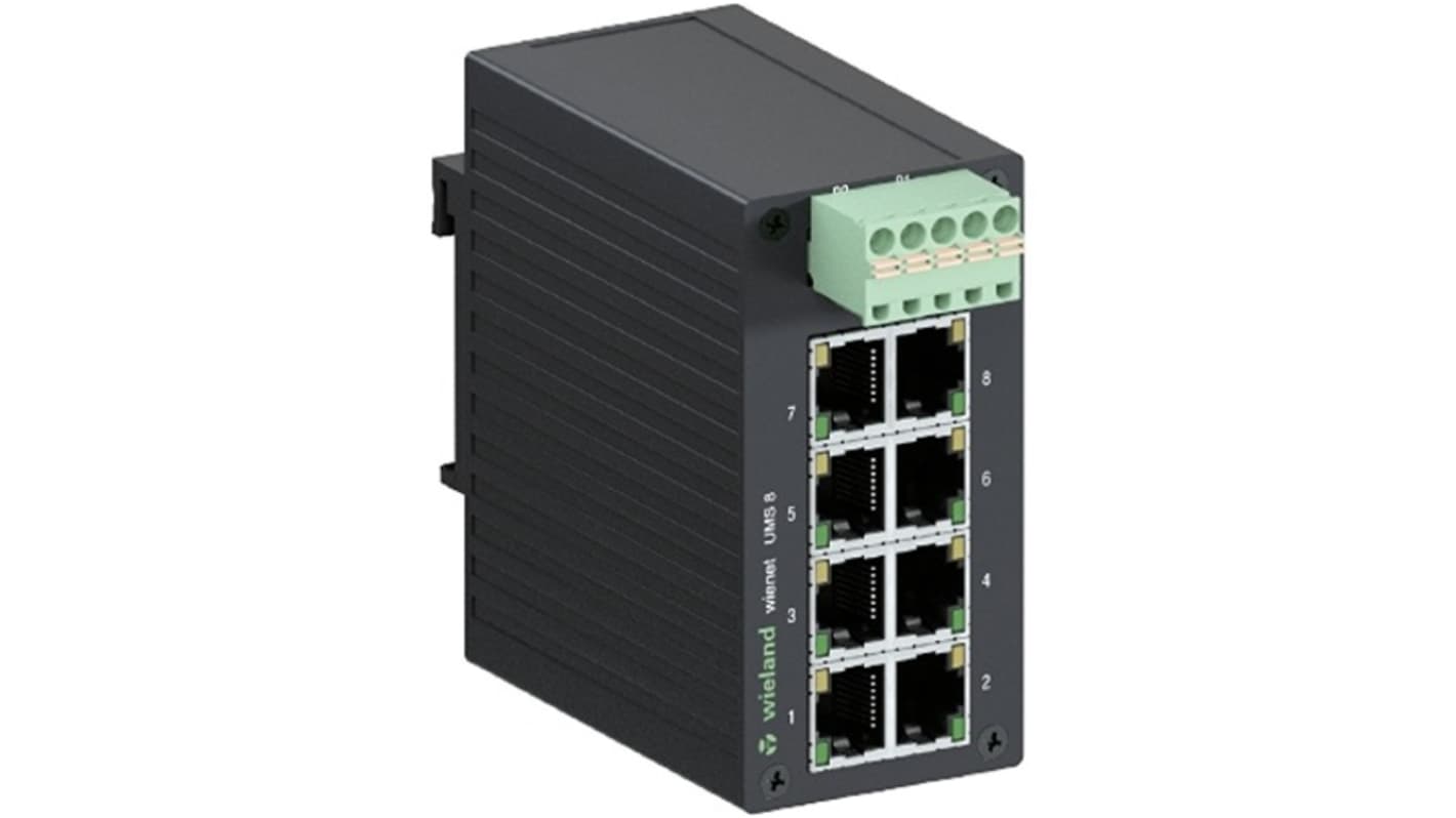 Switch Ethernet Wieland, 8 porte, No