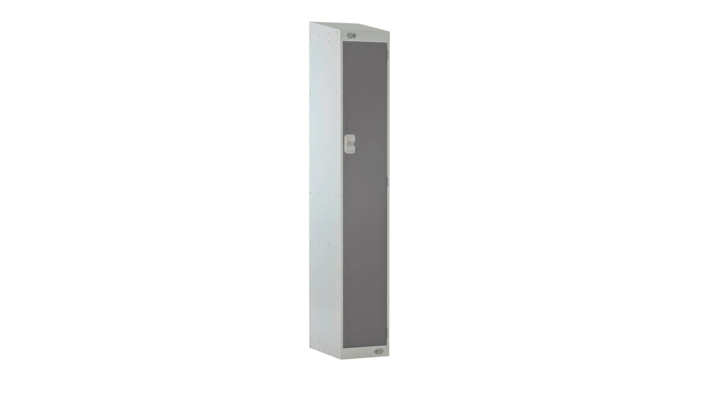 RS PRO 1 Door No Steel Dark Grey, Light Grey Storage Locker, 1800 mm x 450 mm x 450mm