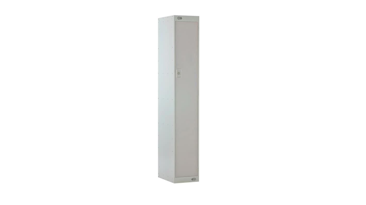 RS PRO 1 Door Steel Light Grey Storage Locker, 1800 mm x 450 mm x 450mm