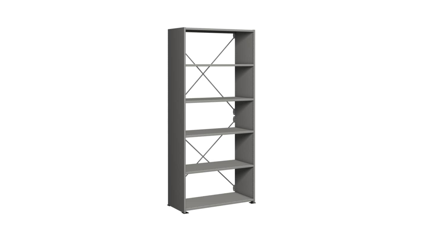 Sistema a scaffali Grigio chiaro Acciaio RS PRO 6 ripiani, 1850mm x 1000mm, 450mm