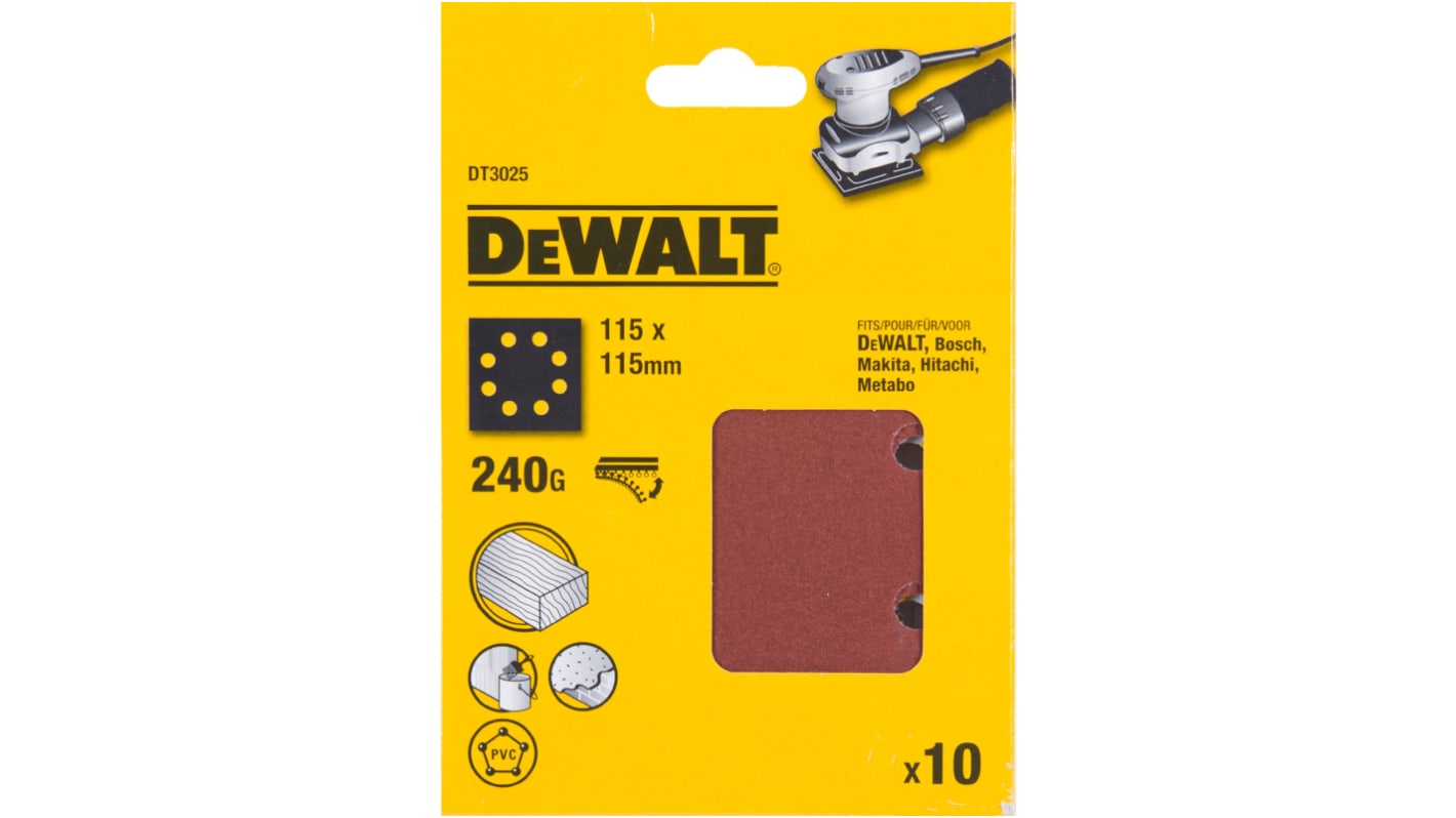 DeWALT DT30 Sandpaper, 115mm 115mm, 240 Grit