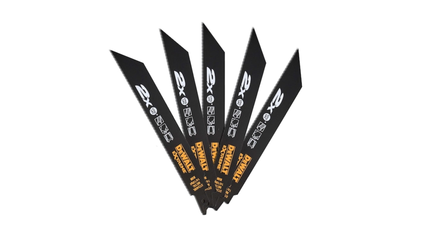 DeWALT, 14, 18 Teeth Per Inch Multiple Materials Reciprocating Saw Blade, Pack of 5