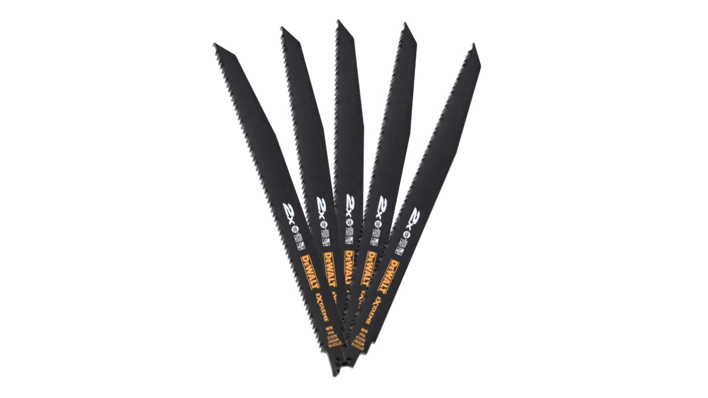 DeWALT Wood 305mm Cutting Length Reciprocating Saw Blade, Pack of 5