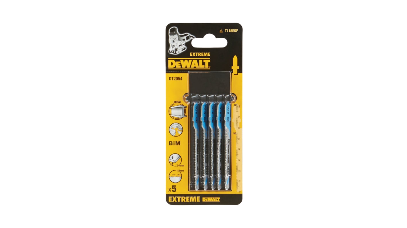 DeWALT Metal 55mm Cutting Length Jigsaw Blade, Pack of 5