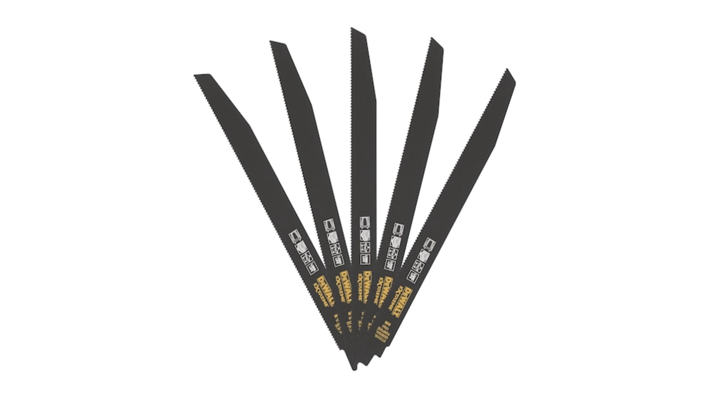 DeWALT, 10 Teeth Per Inch Multiple Materials 305mm Cutting Length Reciprocating Saw Blade, Pack of 5