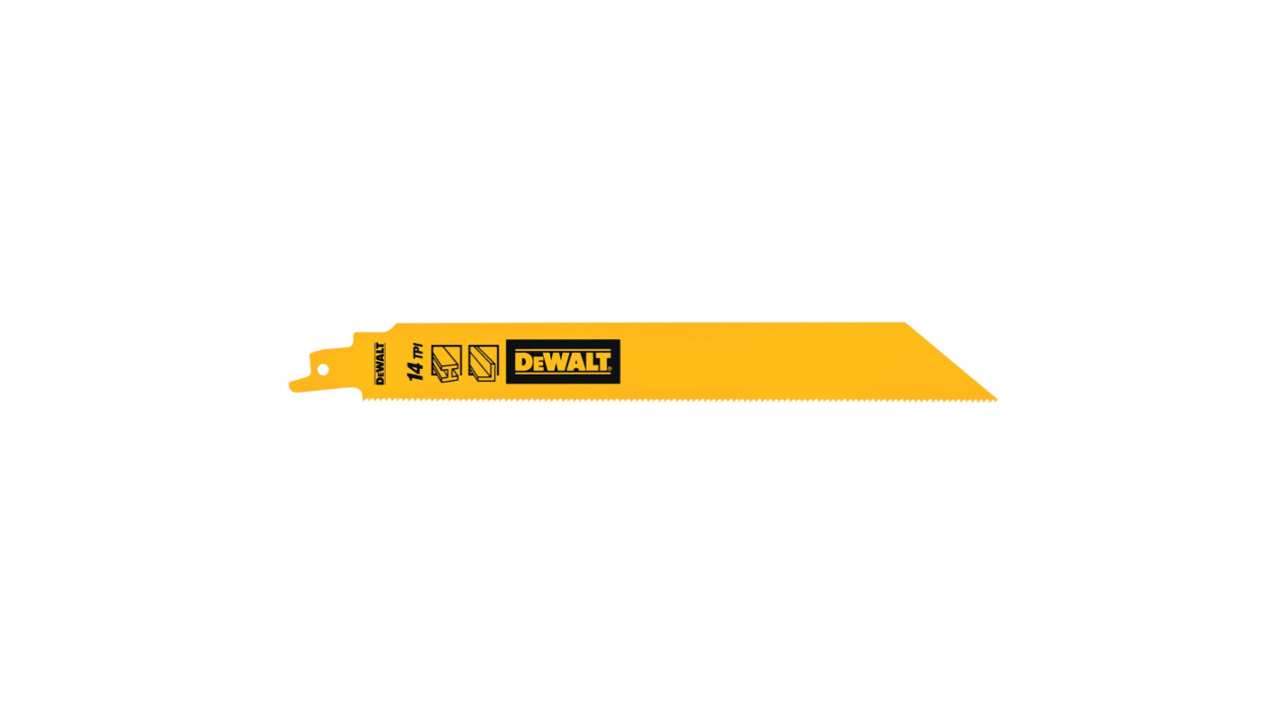 DeWALT, 14 Teeth Per Inch Metal 228mm Cutting Length Reciprocating Saw Blade, Pack of 5